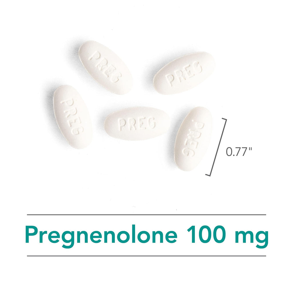 NutriCology Pregnenolone 100 mg - Micronized Hormone Precursor - Stress & Well-Being Support - Enhanced Absorption Formula - 60 Servings - 60 Tablets