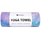 Eunzel Hot Yoga Towel Non Slip Yoga Mat Towel Non-Slip Sweat Absorbent Microfiber Towel for Hot Yoga, Pilates and Workout 72" x 26.5", Purple & Green