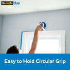 ScotchBlue Painters Tape Applicator, Applies Painter's Tape in One Continuous Strip, Paint Tape Applicator for Trim, Windows and Door Frames, 1.41 Inches x 20 Yards, 1 Starter Roll (TA3-SB-ESF)