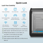 FLASHFORGE 3D Printer with Fully Auto Leveling, with 3S Detachable Nozzle, CoreXY All Metal Structure FDM 3D Prinrer