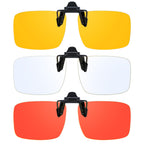 VIEWBETTER 3 Pack Clip On Blue Light Blocking Glasses for Eyes Strain/Light-Sensitive Flip Up Computer Gaming Glasses BL801