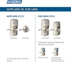 Schlage Plymouth Keypad Lock with Lever Handle, Electronic Keyless Door Entry, Auto‑Lock Enabled, Satin Chrome, FE575 PLY 626 ELA