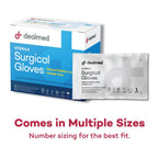 Dealmed Disposable Latex Gloves – Medical Gloves, Multi-Layer, Size 7, 50 Pairs Per Box