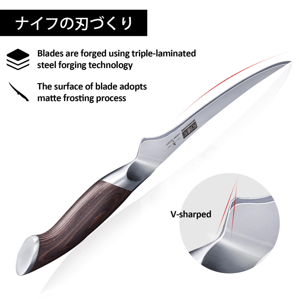 HOSHANHO Fillet Knife 7 Inch, Super Sharp Japanese Fish Boning Knife