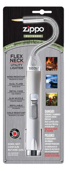 Zippo Silver Flex Neck Utility Lighter, Unfilled