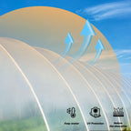 Laapee Greenhouse Plastic Sheeting 8' x 25' 6 Mil, Clear UV Resistant Heavy Duty Polyethylene Film, Thick Greenhouse Cover for Garden, Farm, Agriculture