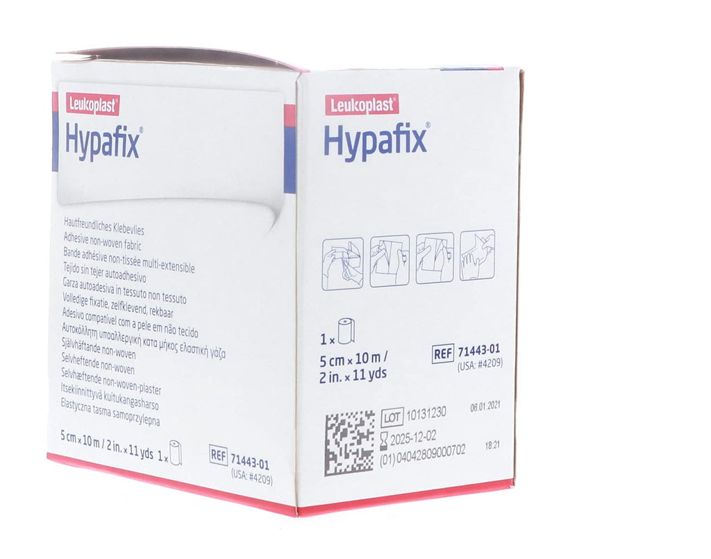 Hypafix Dressing Retention Tape 2 Inch x 10 Yards - Pack of 2 Rolls, Original Version