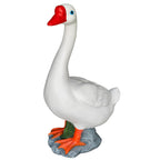 20" Large Porch Goose Statue Decor, White Lifelike Resin Goose Sculpture