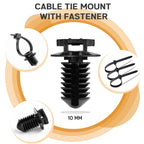 Xislet 160Pcs Cable Tie Buckle Push Pin Christmas Tree Zip Ties Clips