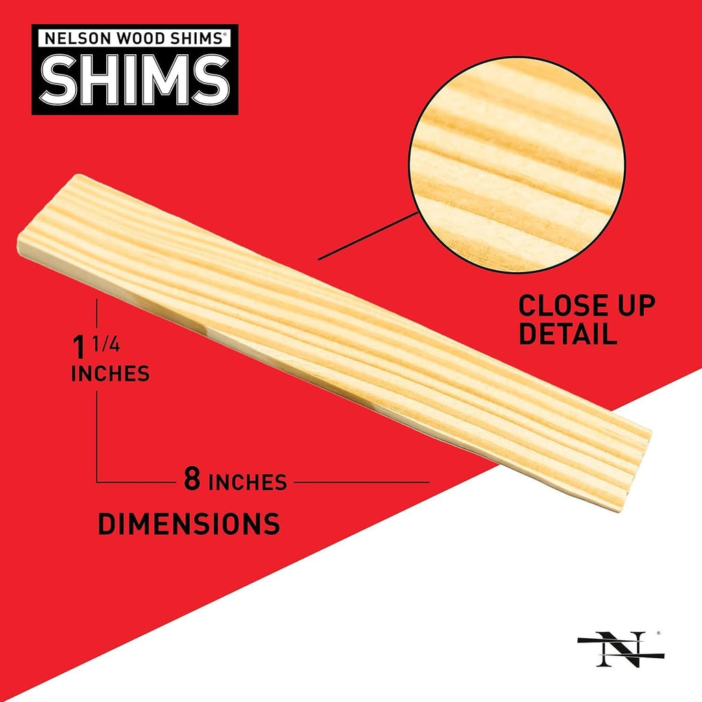 Nelson Wood Shims 8" 24 Pack - Kiln Dried Wood
