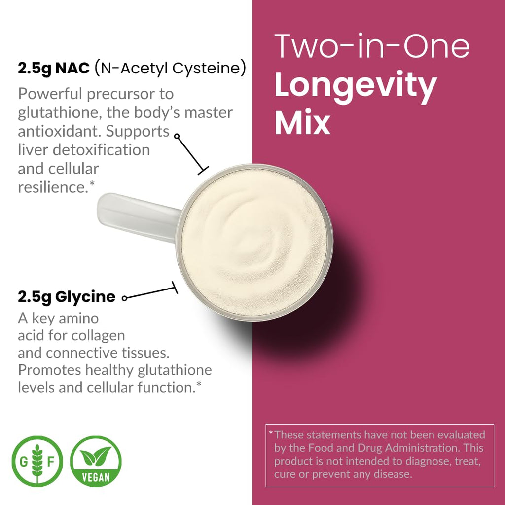 Apeiron Elementals NAC + Glycine Powder - 2500mg - Glutathione Production, Immune Support, & Cellular Energy