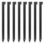 20Pcs Metal Landscape Edging Stakes, 10 Inch Garden Stakes Landscape Anchoring Spikes for Terrace Board, Landscape Edging Coil, Grass Barrier, Bender Board, Garden Liner, Black