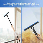 EHOMGUI Shower Squeegee for Glass Doors, Squeegee with Long Handle, Telescoping Squeegee for Shower, Extendable Window Cleaner Tool for Car Windows, Tile Walls, Sliding Door, Shower Glass Door