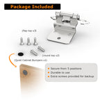 Chibery 3/8 Inch Inset Cabinet Hinges, 10 Pack Self Closing Flush Face Mount Hinges with Door Bumper, Variable Decorative Hardware for Bathroom, Furniture, Kitchen Cabinet Doors, Brushed Nickel
