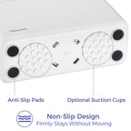 Stardrix Countertop Paper Towel Dispenser, White Hand Towel Holder for Multifold/C-Fold/Z-Fold Towels, Spring Loaded Single Sheet Dispensing, Non-Slip Base, Compact Design for Home or Commercial