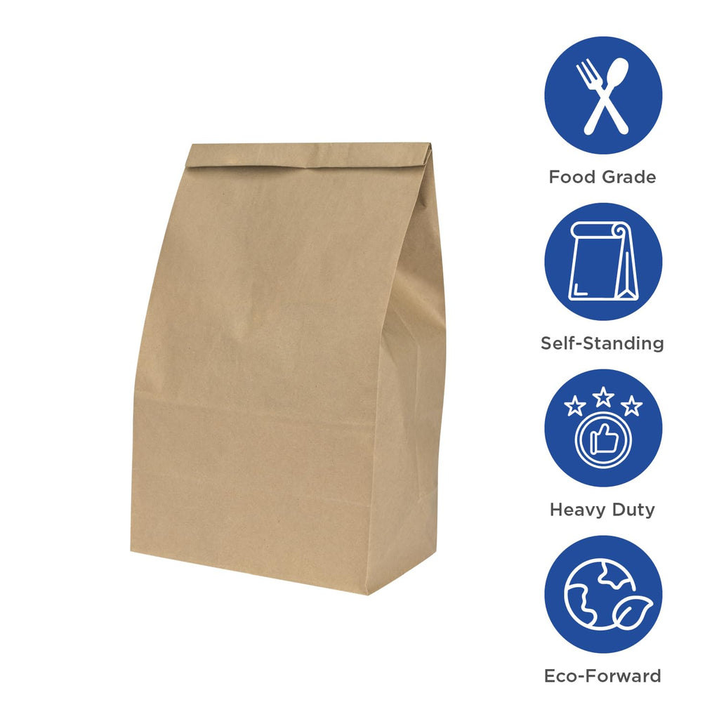 Karat 4lb Paper Lunch Bags - Kraft, 2,000 Count - Versatile Paper Bags for Small Business, Snacks, Popcorns or Party Favor - Sturdy, Self-Standing, Reusable