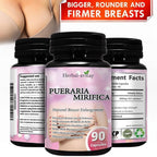 Pueraria Mirifica Capsules - Natural Breast Enhancement Pills for Women - Breast Enlargement Pills - Breast Growth, Vaginal Health, Menopause Relief, Skin & Hair Health - 90 Vegan Capsules