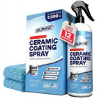 GLOMAX Home Ceramic Coating Spray Kit (16 oz) - Shine, Seal & Protect Stainless Steal, Glass, Kitchen & Bath Surfaces - Extremely Hydrophobic - Repels Stains & Grime - Includes 2 Micro Fiber Towels