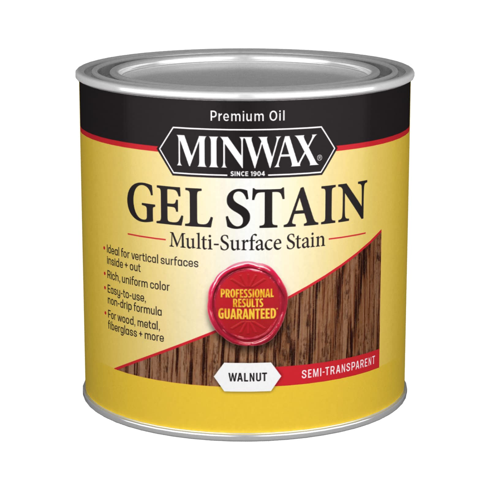 Minwax 260604444 Interior Wood Gel Stain, 1/2 pint, Walnut