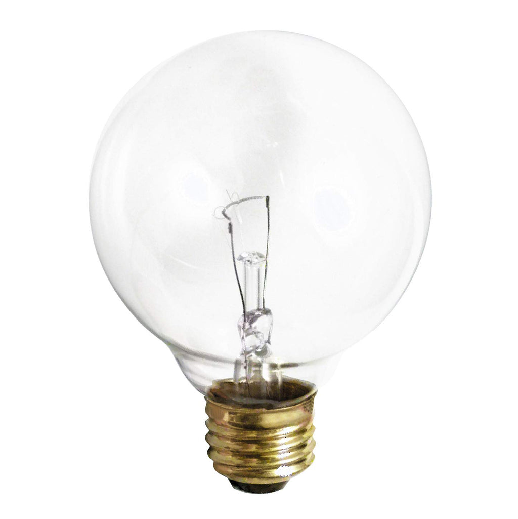 (4 Pack) G25 Globe Light Bulbs – 25W Incandescent, 2700K Soft White, E26 Base, Dimmable – Crystal Clear Vanity Bulbs for Bathroom, Mirror, Pendant Fixtures