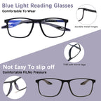 CLASAGA Progressive Multifocal Reading Glasses for Men Photochromic Gray Sunglasses Sports Style Blue Light Blocking Computer Readers (Black&Grey, 1.75, x)
