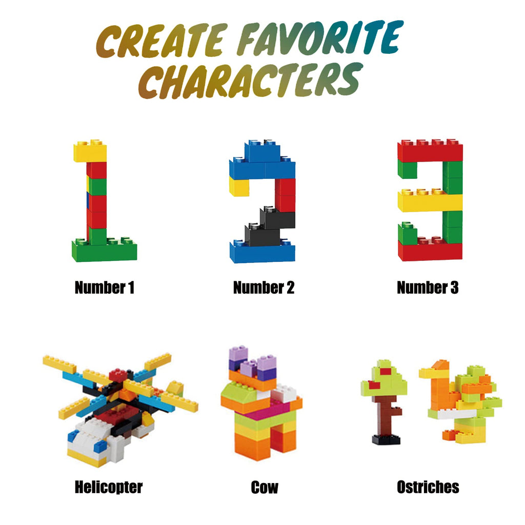 HUIZDQ 1500 Pieces Building Bricks, Classic Bulk Small Blocks, Classic Bricks Set Basic Building Blocks Compatible with All Major Brands