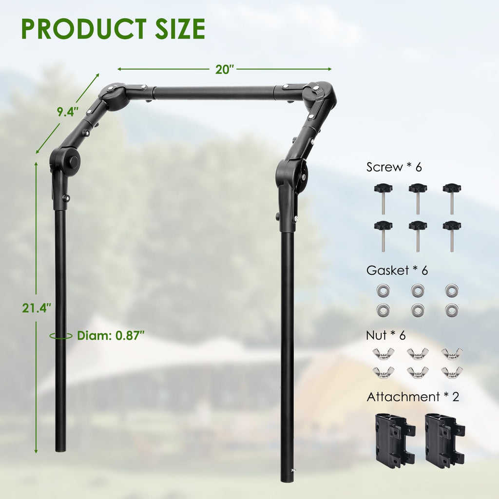 Adjustable Wagon Push Handle Attachment Fit for Round & Square Frame Wagons