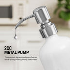 MOMEEMO Soap Dispenser for Kitchen Sink, White & Silver