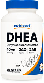 Nutricost DHEA (10mg) 240 Capsules - Dehydroepiandrosterone, Vegetarian-Friendly, GMO-Free