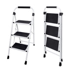 Sweetcrispy 3 Step Ladder, 330lbs Folding Step Stool with Anti-Slip Pedal