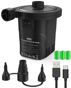 Dr.meter Air Pump for Inflatables, Rechargeable 4000mAh Battery Air Mattress Pump - Portable Quick-Fill Inflator Deflator for Outdoor Camping Inflatable Pool Float Boat Raft Yoga Ball Swim Ring Airbed