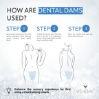 Vehemy Dental Dams 6-Pack, Latex-Free Oral Dams, Hypoallergenic Oral Barrier, Free of Flavors and Toxic Materials, Lightweight for Optimal Sensation, Designed for Your Safety (6)