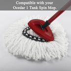 (Pack of 8) Spin Mop Heads Replacements Mop Refill Compatible with Ocedar 1-Tank Easywring Spinning Mop Replace Head
