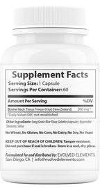 Evolved Elements Thyroid – Raw Grass-Fed Desiccated – New Zealand Sourced - Energy & Metabolism Support – Non-GMO, 60 Capsules