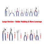 WORKPRO Large Pliers & Wrench Set 6-Piece (10" Water Pump, 10" Slip Joint, 8" Long Nose, 8" Linesman, 6" Diagonal, 8" Adjustable Wrench) for DIY & Home Use, W001329A