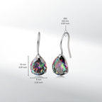 Limerencia Hypoallergenic Pure Titanium Cubic Zirconia Dangle Hoop Earrings, Water drops CZ/Opal Lightweight Drop Earrings for Sensitive Ears Women