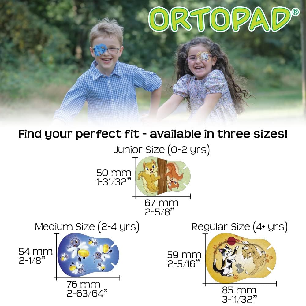 Ortopad® Bamboo Boys Eye Patches, 50/Box (Regular Size, 4+ yrs) Racing Flames Pack
