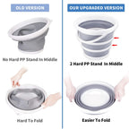 2 Pack Collapsible Buckets 10L 2.6 Gallon Cleaning Bucket Mop Bucket Folding Foldable Portable Small Plastic Water Supplies for Outdoor Garden Camping Fishing Car Wash Space Saving
