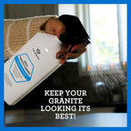 TriNova Granite Cleaner & Polish for Daily Use - Made in USA, Enhances Shine, Streak-Less - for Counter-Tops, Marble, Stone, Bathroom Tile Kitchen, & Islands - 18 fl oz
