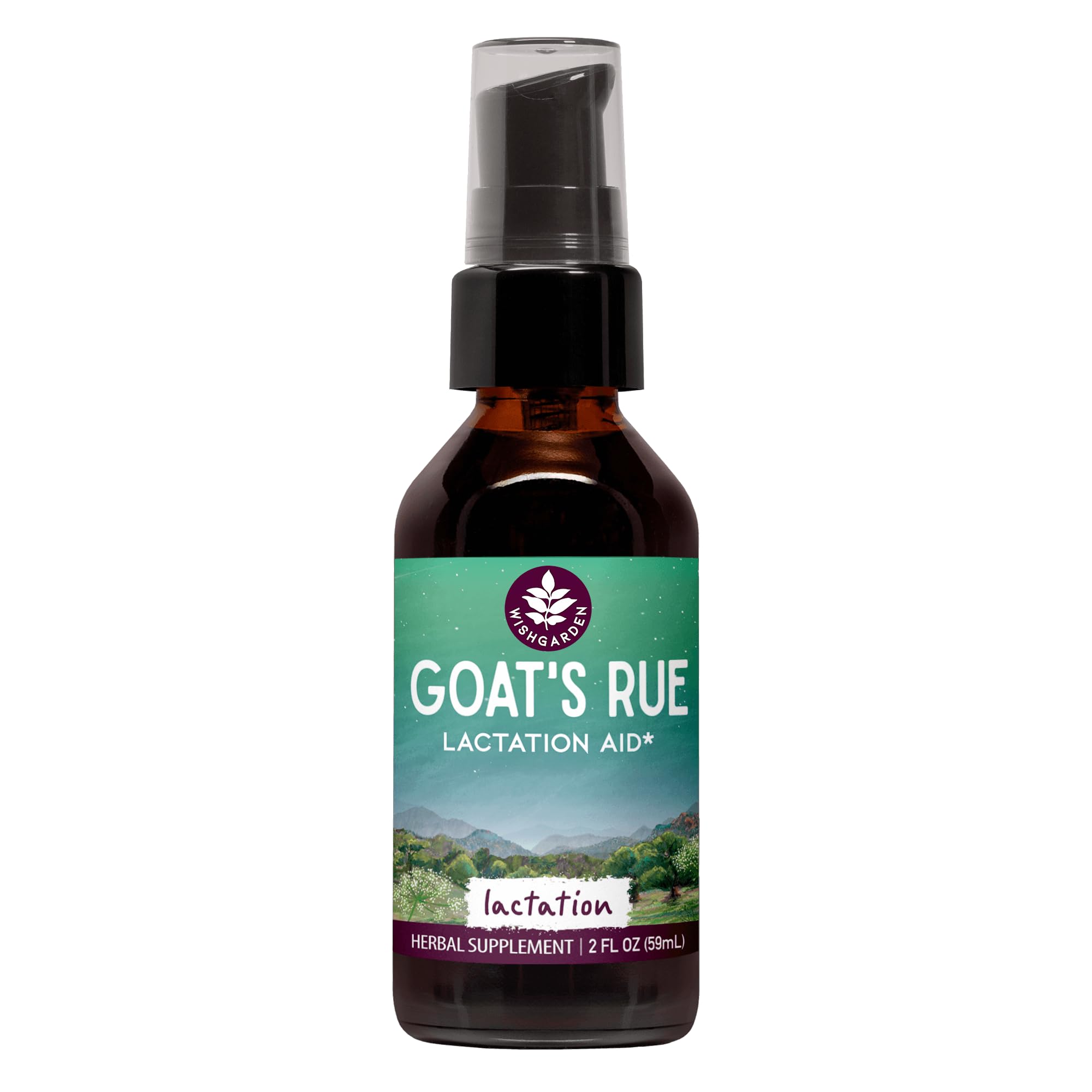 WishGarden Herbs Goat's Rue Lactation Supplement - Organic Herbal Tincture to Increase Breastmilk Supply, Fenugreek Free Lactation Supplement, Breast Milk Supply Boost, Flow, Quality & Production, 2oz