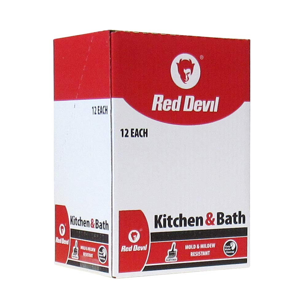 Red Devil 0408 Duraguard Kitchen & Bath Siliconized Acrylic Caulk, 10.1 oz., Clear, 12 Pack, Made in USA
