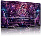 Playmat for MTG, with Free Storage Bags,Game Mat 24 x 14 inches, TCG and Board Game Mat for Cards,Mousepad Desk Mats (with Zones,Magic Mat 14)