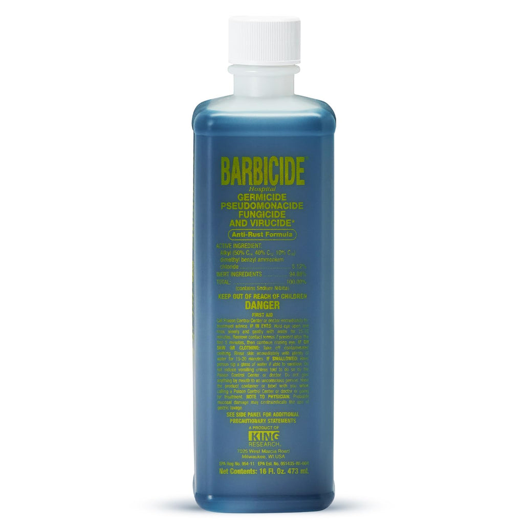 BARBICIDE Disinfectant Concentrate – Pint (16 Fl Oz) | EPA-Registered, Hospital-Grade Germicide for Salons & Barbershops | Anti-Rust Solution for Shears, Combs & Professional Tools