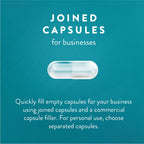 PureCaps USA - Empty Vegetarian Vegan Pill Capsules Size 00| 1,000 Joined Pills| White| Non-GMO Certified | SLS, Gluten, Preservative Free