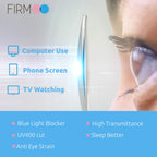 Firmoo Oversized Blue Light Blocking Glasses for Women/Men, Tortoise Shell Large Square Frame Computer Glasses for Screens