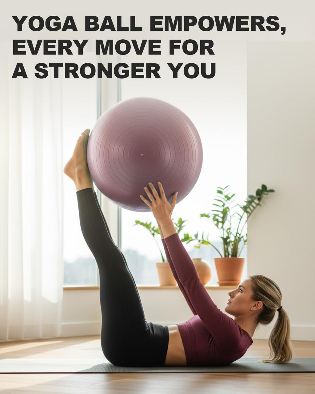 Trideer Exercise Ball Yoga Ball ��� Office Seating & Balance Ball Chair, Stability Ball for Pilates, Physical Therapy,Core Training & Balance Improvement & Stretching