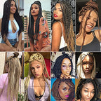 Crochet Box Braids Hair 7 Packs 30 Inch Pre Looped Goddess Boho Crochet Hair for Black Women (30 inch, 1B)