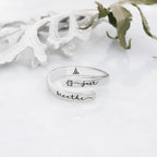 MDJY 925 Sterling Silver Inspirational Rings for Women Hope Rings Encouragement Jewelry (Just Breathe 01)