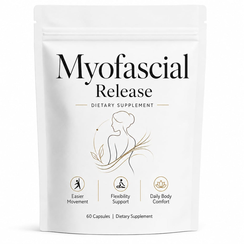 Myofascial Release Supplement for Fibromyalgia, Myofascial Release Capsules with Hyaluronic Acid, Silica, Serrapeptase, Boswellia, Bromelain, Gotu Kola | Restores Flexibility & Mobility, 60 Capsules