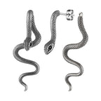 HZMAN Gothic Snake Stud Earrings for Women,Hypoallergenic,Waterproof